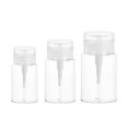 thumbnail image 3 of Push Down Empty Pump Dispenser For Nail Polish Remover Clear Bottle Plastic, 3 of 4