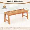thumbnail image 3 of Gymax 2PCS 2-Person Patio Garden Dining Bench w/Contoured Slatted Seat 800 lbs Capacity, 3 of 9
