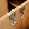 thumbnail image 3 of 2Pcs Stainless Steel Lovers Shaped Hook Kitchen Hanger Clothes Storage Rack Tool, 3 of 5