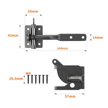 Fence Latch Door Lock Fence Latch Outdoor Guardrail Lock Buckle Gate Latch