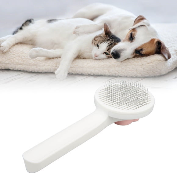 Pets Comb Brush Tool, Cat Grooming Brush Efficient Stainless Steel Massage Function for Cats for Home Pink,Blue,Gray