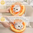 thumbnail image 3 of Adjustable Cat Cone Collar Soft Cute Cat Recovery Collar After Surgery-Oranges, 3 of 5
