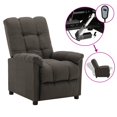 thumbnail image 1 of vidaXL Fauteuil Inclinable Électrique Tissu Taupe, 1 of 5