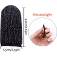 thumbnail image 4 of Pubg Mobile Game Finger Sleeve [Pack Of 6], Touch Screen Finger Sleeve Breathable Anti-Sweat-Sensitive Target And Target Buttons For Rules Of Survival / Knives Out - Black, 4 of 6