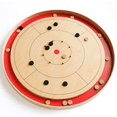 thumbnail image 4 of Tradeopia Round Crokinole Board Game, Classic Tabletop Game with 26 Discs, Metal Bumpers, Fast Powder & Tin, Traditional Canadian Family Game for All Ages, 4 of 7