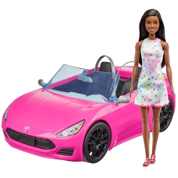 Barbie - Convertible Car and Brunette Doll
