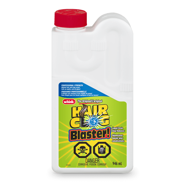 Whink Hair Clog Blaster Liquid Drain Clog Remover, 946 ml
