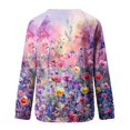 thumbnail image 5 of KIHOUT Chandails Molletonnés pour Femmes en Liquidation, Hauts Blouse à Manches Longues d'Automne et d'Hiver à Col Rond à Imprimé Floral, Coupe Ample, Taille P-2TG, 5 of 5