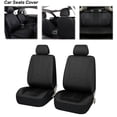 thumbnail image 4 of PU Leather Car Seat Covers, Washable Front Rear Seat Covers, Classic Waterproof Protector for Vehicles Suvs Car Accessories Black, 4 of 7