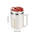 thumbnail image 3 of EGNMCR Rangement et Organisation Bacs de Rangement Tasse à Café Portable Tasse en Acier Inoxydable à Double Couche avec Couvercle et Poignée Tasse à Café Isolée Chauffable par Induction pour Voyage Camping Bureau Tasse à Café, 3 of 7