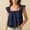 Navy, variant on LVHAOGJOB Womens Short Sleeve Shirts Button Up Tops Cotton Linen Crew Neck Summer Pullover Blouse for Women