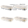 thumbnail image 3 of Maoww Convenient Stainless Steel Snack Containers For Kids Yogurt And Salad Dressings. Snack Box Container Steel natural color Two grids, 3 of 6