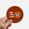 thumbnail image 1 of Au Revoir Expression Beauté Rencontrer Autocollant Mur Rond Valise Ordinateur Portable Étiquette Pare-Chocs, 1 of 1