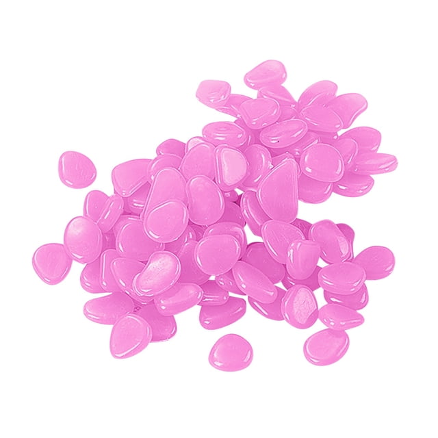 TIELUTT 1CM Small Luminous Stone Fish Tank Garden Fluorescent Micro Border Stone Edging Yard and Garden Items Terrarium Rocks Stepping Stone round 12 Decorative Stepping Stones for Landscaping