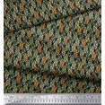 thumbnail image 2 of Soimoi Rayon Fabric Leaves Small Printed Craft Fabric by The Yard 42 Inch Wide, 2 of 3