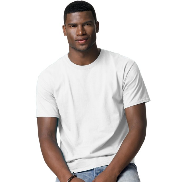 Hanes TAGLESS Men`s T-Shirt - Best-Seller, S, White