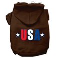 thumbnail image 1 of Usa Star Screen Print Pet Hoodies Brown Size Xl (16), 1 of 1