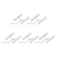 thumbnail image 1 of 10Set Ribbon Crimp Clamp Ends Lobster Claw Clasps & Chain 40mm Silver White for DIY, 1 of 7