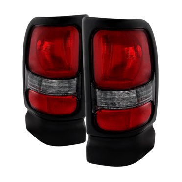 Xtune Ensemble de Feu Arrière 9028953 Utilise des Ampoules de Stock; Lentille Rouge/transparente; Boîtier Noir; Ensemble de 2