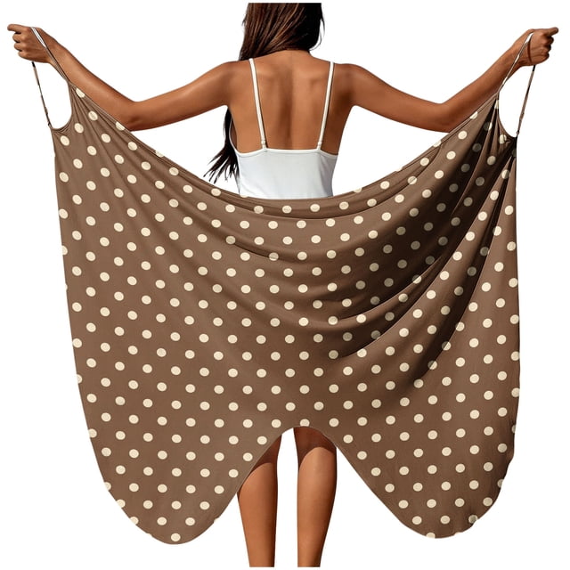 Sortie de Plage pour Femmes avec Sangle Ajustable, Fente Latérale Haute, Polyester Tissé Transparent, 1 Pce