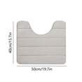 thumbnail image 3 of Bathroom Rugs and Mats Sets,Foam Bath Mat U Shape Toilet Mats Bathroom Rugs Soft Comfortable Water Drying Absorption Non-Slip Thick Machine Washable Easier to Dry Dark, 3 of 7