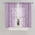 thumbnail image 3 of Elegant Lace Window Curtain for Living Room and Bedroom French Style Semi Lace Drapery with Curtain Rod Hole Polyester Fabric Light Filtering Home Curtain, 3 of 7