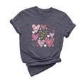 thumbnail image 2 of Meichang T-Shirts de la Saint-Valentin pour Femmes Imprimé Amour Doux Manches Courtes Col Rond Coupe Ample T-Shirts Tendance, 2 of 6