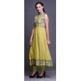 thumbnail image 3 of Bimba Robe Anarkali Jaune Moyenne à Fleurs pour Femmes Kurti Imprimé Ethnique Indien Longue Kurta Robe de Soirée XXX-Large, 3 of 6