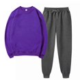 thumbnail image 2 of Besolor Ensembles 2 Pcs pour Femmes Survêtements Décontractés Chandail à Col Rond et Pantalon de Jogging Ensembles d'Entraînement Survêtements, 2 of 5