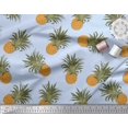thumbnail image 3 of Soimoi Blue Modal Satin Fabric Pine Fruits Fabric Prints By Yard 42 Inch Wide, 3 of 3