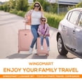 thumbnail image 4 of WINGOMART Ensemble de Bagages 3 Pcs Léger Durable PC+ABS Rigide, Roues Doubles Pivotantes, Cadenas TSA - 20 Po/24 Po/28 Po, 4 of 6
