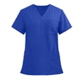 thumbnail image 3 of T-Shirt à Col Rond pour Homme à Manches Courtes avec Poche, Haut Tee avec Pantalon à Taille Élastique, Uniforme d'Infirmier, Ensemble de Sarraus pour Soignant, Travail à l'Hôpital, Tenue Décontractée Quotidienne / IhhxPro, Bleu P, 3 of 9