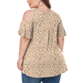 thumbnail image 3 of CHUANK Women‘s Plus Size Cold Shoulder Tunic Top Summer Short Sleeve Blouse, 3 of 7