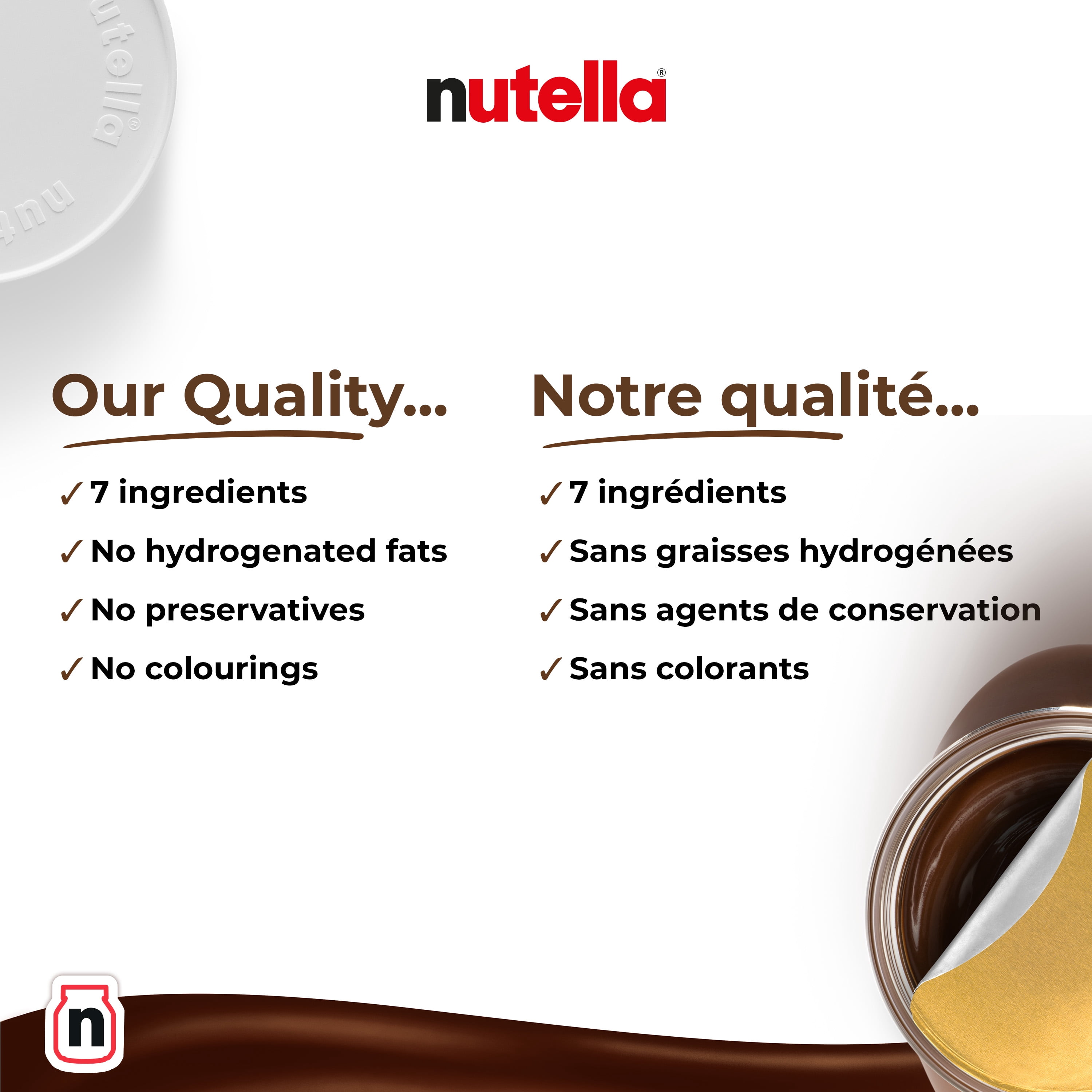 NUTELLA Hazelnut Spread with Cocoa for Breakfast, 725 g Jar, Pack of 2 Jars