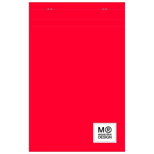 Miquelrius Contrast A5 Stapled Pad, 80 Sheets/160 Graph pages (Red)