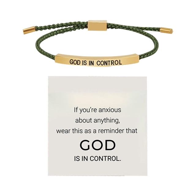 Bracelets Product Category - Inspirational Stainless Steel Adjustable Braided Let Him Comfort Engagement Jewelry