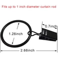 thumbnail image 3 of Meitianfacai 40 Pack Curtain Rings with Clips Hooks, Hat Clothes Clips,Black Drapery Clips with Rings Stainless Steel Metal 1.5 inch Curtain Hangers Clips, Fits Diameter 1.2 inch Rod, 3 of 6