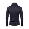 thumbnail image 3 of FOCUSNORM Chemise Tricotée Décontractée pour Homme Manches Longues Col Haut Chandail de Fête Décontracté, 3 of 5