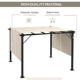 thumbnail image 4 of Outsunny 10' x 10' Retractable Pergola Canopy for Backyard, Garden, Beige, 4 of 10
