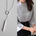 thumbnail image 2 of SIfdSeng Collier en Argent Sterling S925 pour Femme, Chaîne Simple Longue en Os de la Clavicule, 2 of 7