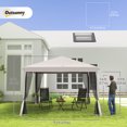 thumbnail image 3 of Outsunny 10' x 10' Pop Up Canopy Tent Gazebo with Removable Mesh Sidewall, 3 of 10