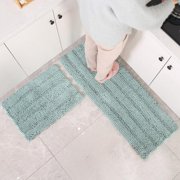 Bath Mat For Bathroom Rugs Non Slip Ultra Thick And Soft Chenille  Bathroom Rugs And Mats Sets Shower Tub Beige