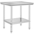 thumbnail image 1 of KFFKFF Commercial Worktable & Workstation 24 x 30 x 32 Inch Stainless Steel Work Table Heavy Duty Commercial Food Prep Work Table for Home, Kitchen, Restaurant Metal Prep Table with Adjustable Feet, 1 of 9