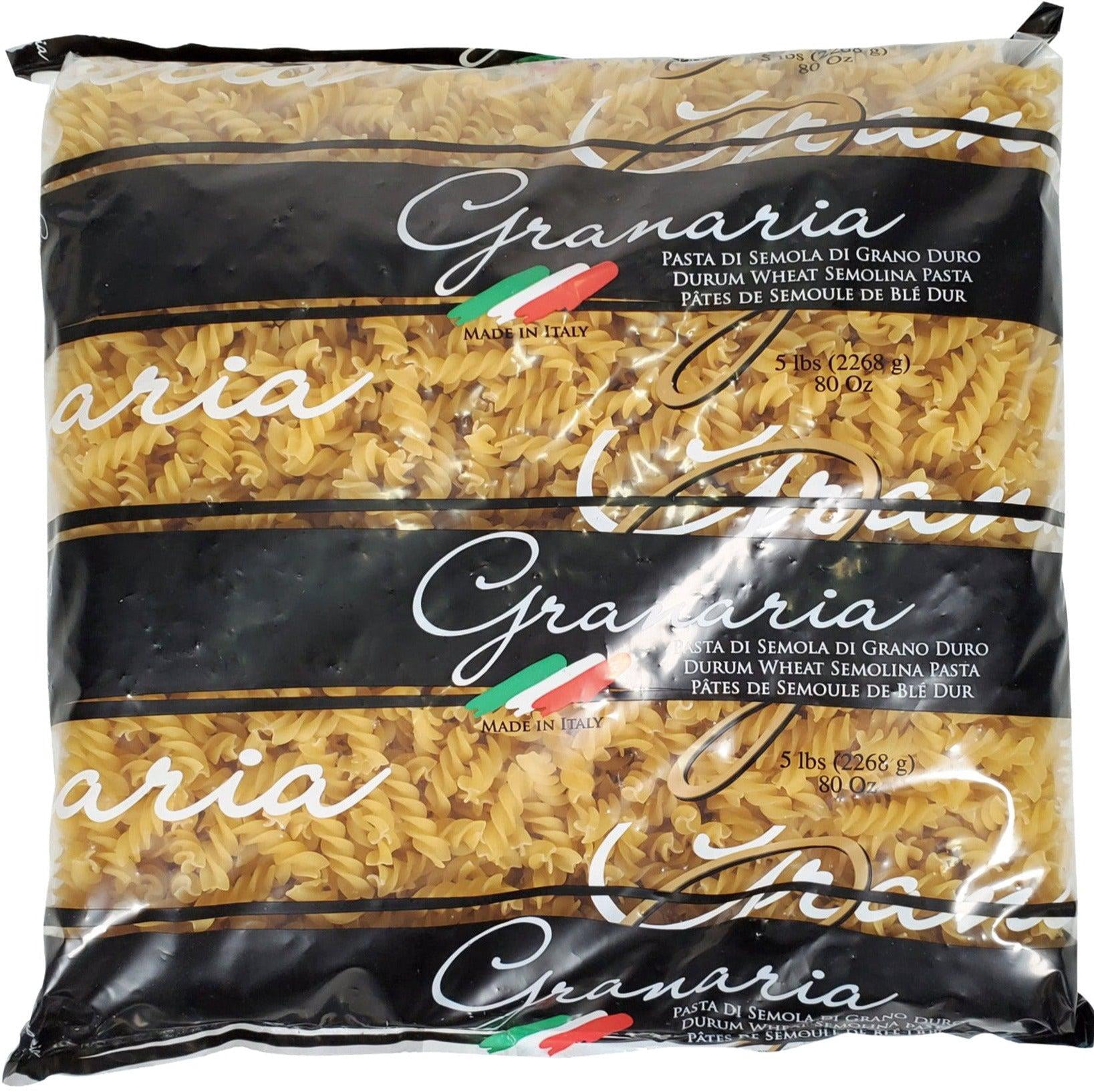 Granaria Pasta Fusilli, 5lb Pack of 4