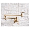 thumbnail image 1 of Pot Filler Double Joint Spout Folding Stretchable Swing Arm Wall Brass Kitchen Faucet Single Hole Two Handle Kitchen Sink Faucet ,bar Laundry RV Farmhouse, 1 of 7