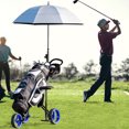 thumbnail image 4 of Patiojoy Chariot de Golf Pliable à 3 Roues à Pousser et Tirer avec Siège, Tableau de Bord, Sac, Bleu, 4 of 9