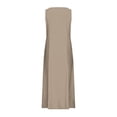 thumbnail image 5 of Jsaierl Robe en Lin pour Femmes Été Sans Manches Unie Décontractée Ample Fluide Maxi avec Poches, 5 of 5