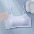 thumbnail image 2 of Big Girls Junior Students' Puberty Fixed Cup Backless Under With Adjustable Shoulder Straps Bra Clothes Size 14-16T, 2 of 6