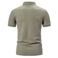 thumbnail image 4 of LSLJS Men Casual Solid Button Short Sleeve Lapel Collar Pullover T Shirt Tops, Mens Shirts Summer Clothes, 4 of 8