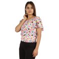 thumbnail image 3 of Moomaya Hauts Imprimés pour Femmes Blouse à Manches Courtes Évasée, 3 of 7